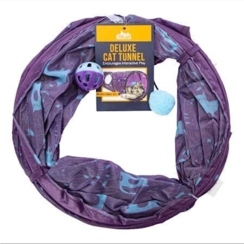 Purple Cat Tunnel with Toys